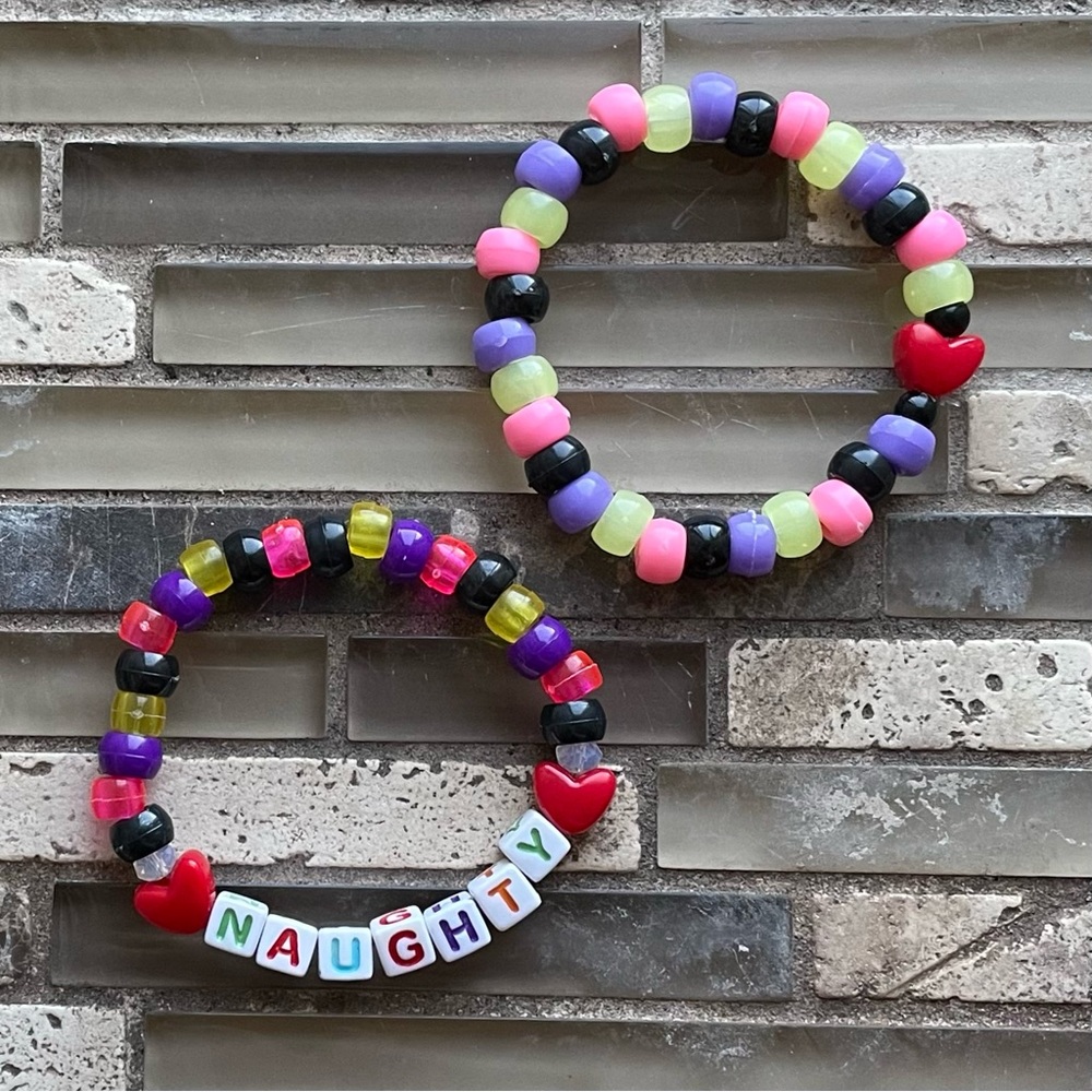 2 Friendship Bracelets Festival Kandi Set of 2 Rave Swiftie PLUR Handmad…
